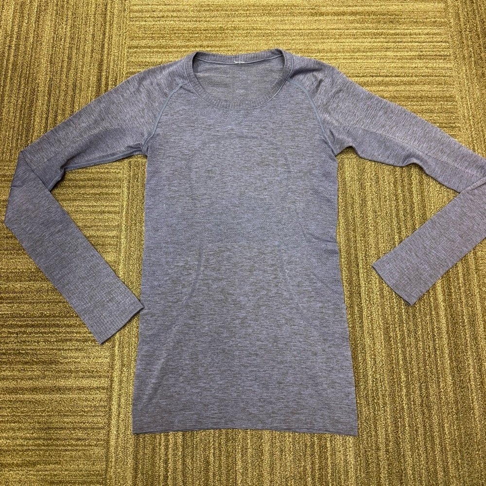 Lululemon Athletica Heathered Royal Blue Long Sleeve Swiftly Tech Running